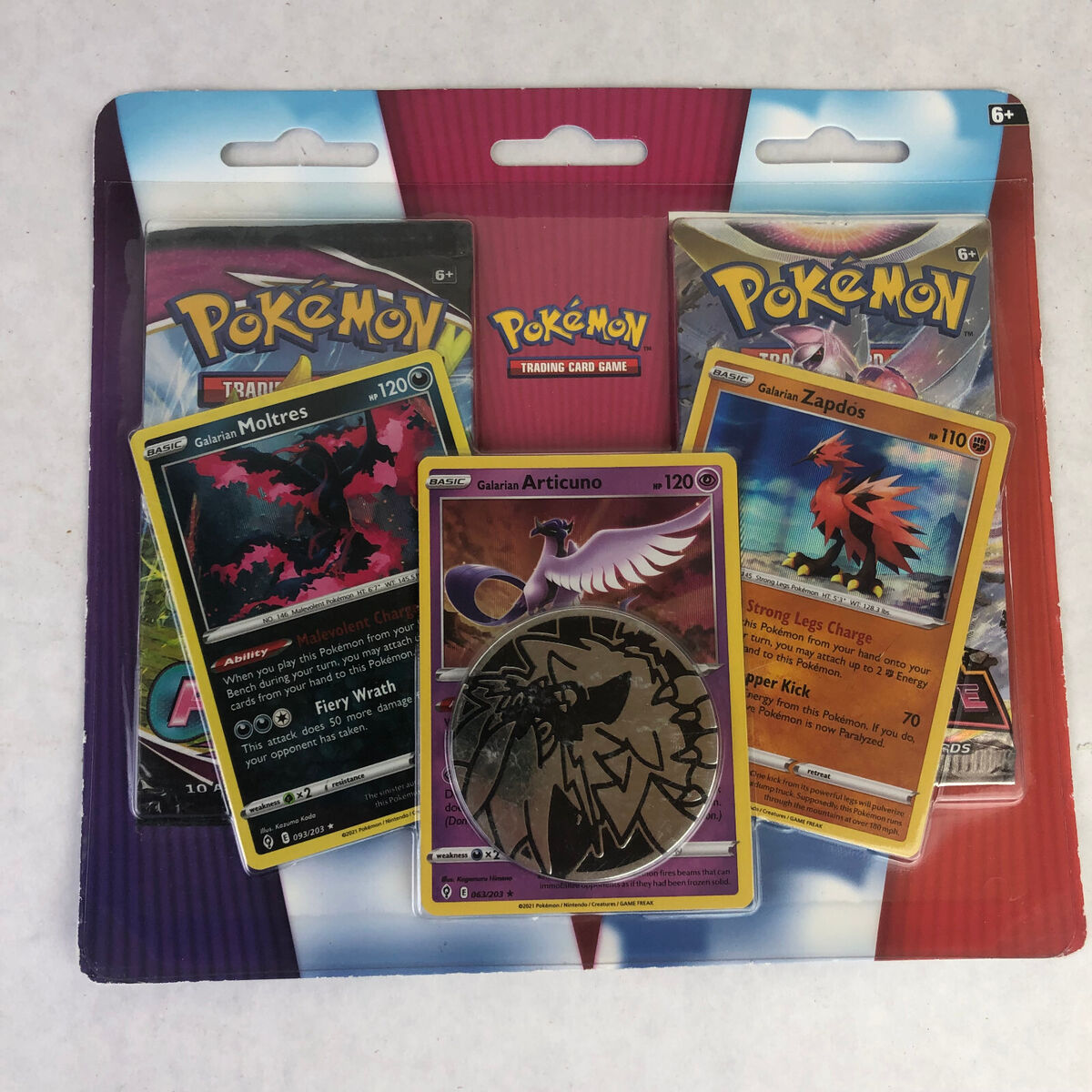 Articuno, Zapdos & Moltres Pokémon Pins (3-Pack)