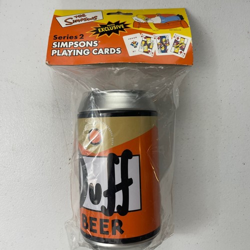 The Simpsons Duff Bierdose mit exklusiven Serie 2 Spielkarten NEU versiegelt 2002