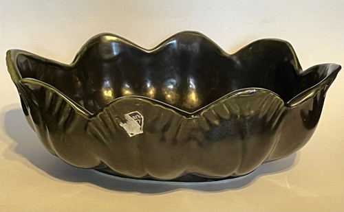 Vintage Camark Pottery Green Planter 1928-1935 Marked USA R-56 10 3/4" x 8 3/8" - Picture 6 of 12