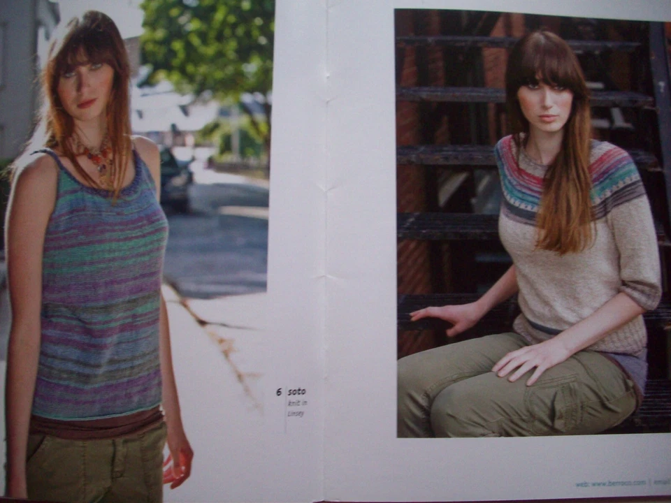 Linsey sweaters knitting pattern BERROCO #307 - Image 4 of 4