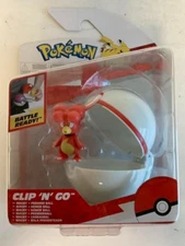 NEW Jazwares PKW3139 Pokemon Clip 'N' Go MAGBY & PREMIER BALL Battle Figure