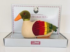 Vtg Felt Steiff Mallard Duck Button 8" Limited Edition Western Germany NIB READ
