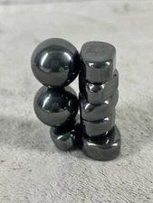 Lot Of 8 Square & Circle Magnets 1/4" & 1/2" 