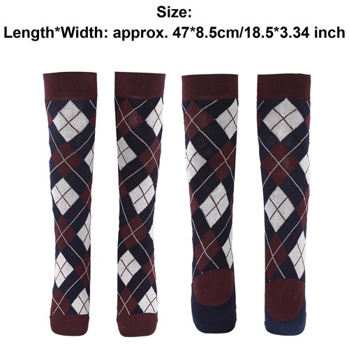 Frauen Strümpfe Überprüfen Klassisch Socken Gestrickt Oberschenkelhoch Weich - Bild 21 von 48