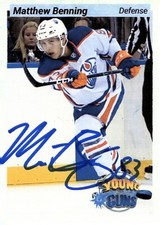 Matthew Benning - Signed Custom 2.5'' x 3.5'' Edmonton Oilers Photo Card