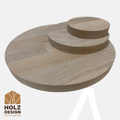 Holzscheibe rund Buche 18mm Holzkreis Ronde Holzplatte Tischplatte