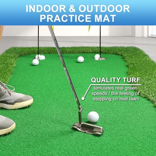 Golf Putting Green Indoor 3.3x10 Ft Large Golf Putting Mat Professional