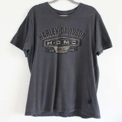 Harley-Davidson H-DMC Gray Short Sleeve T-Shirt - Men's Size Large
