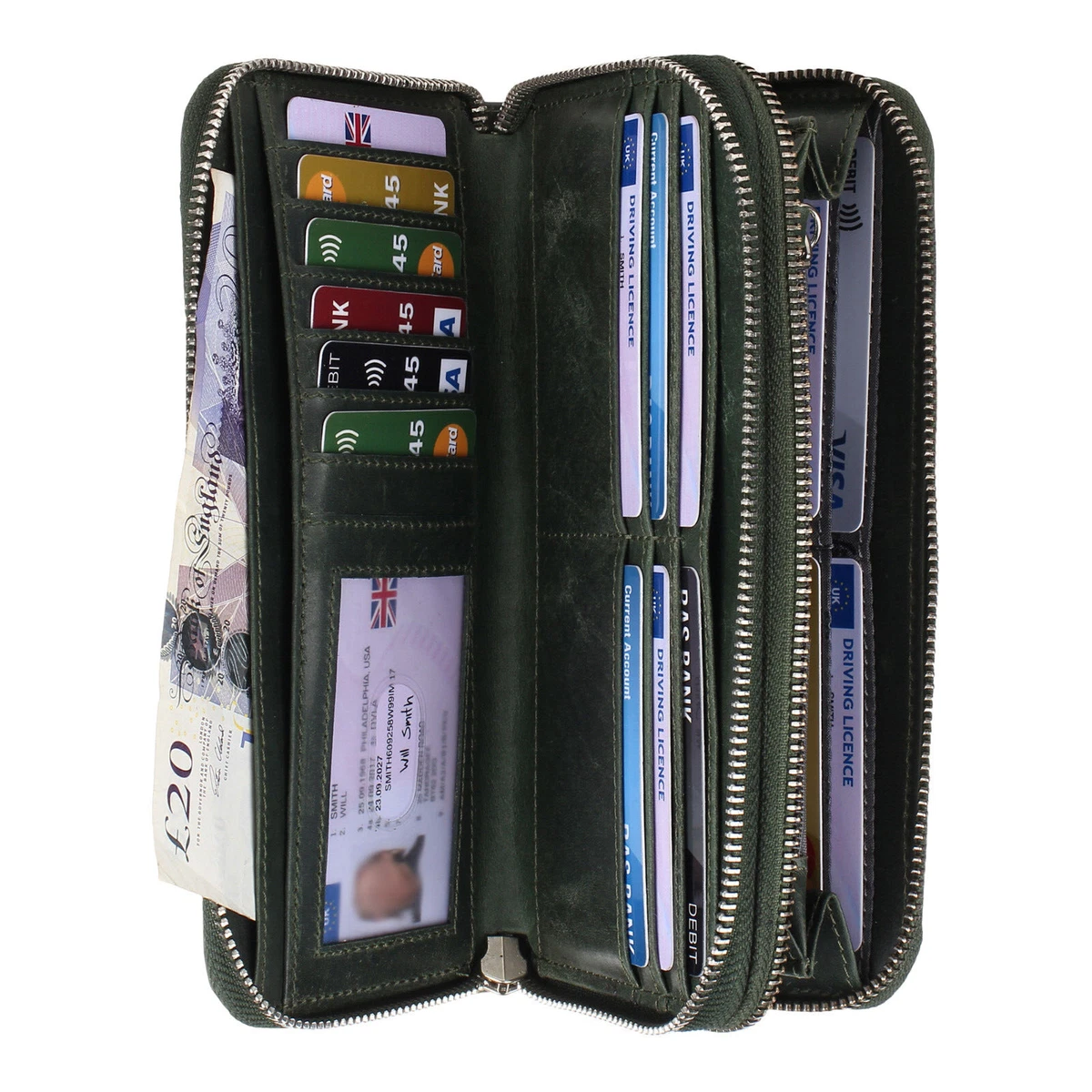 Oyccen Portafogli con Cerniera Doppia Donna Portafoglio Lungo con Slot Multiple per Carte Portamonete di Grande Capacità Porta Carte per Ragazze
