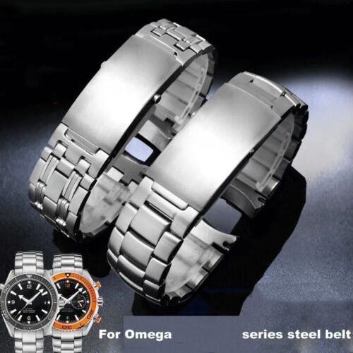 Banda de reloj de acero inoxidable apta para correa Ome-ga Planet Ocean 007 Sea-master 600 - Imagen 1 de 25