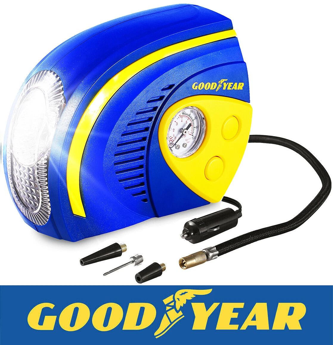 Goodyear 2 in 1 Tyre Air Compressor Inflator With LED Light Car