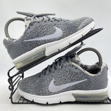 Nike Air Max Sequent 2 Grey Camo Trainers Size UK 4.5 Womens Running AT6173-001