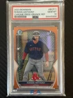 ROMAN ANTHONY 2023 Bowman Chrome RC 1st True Orange Refractor /25 PSA 10