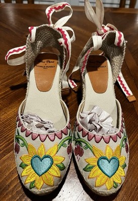 Toni Pons & World Family Ibiza Lolita Espadrille Wedge Sandal Sz 8 or EU 39