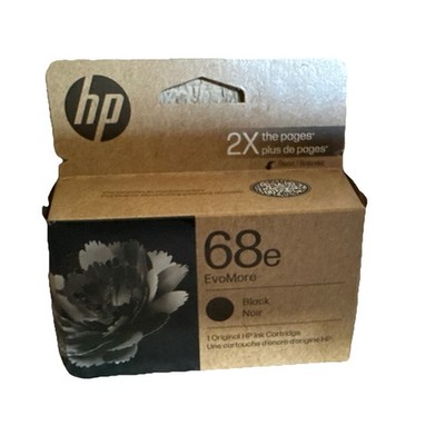 Genuine HP 68E EVOMORE BLACK HIGH YIELD INK CARTRIDGE (7FP22TN)  EXP 2/2027