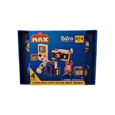 Zuru MAX Build More Prem Retro/Fuggler Building Bricks Collection 674 PCS 4-Pack