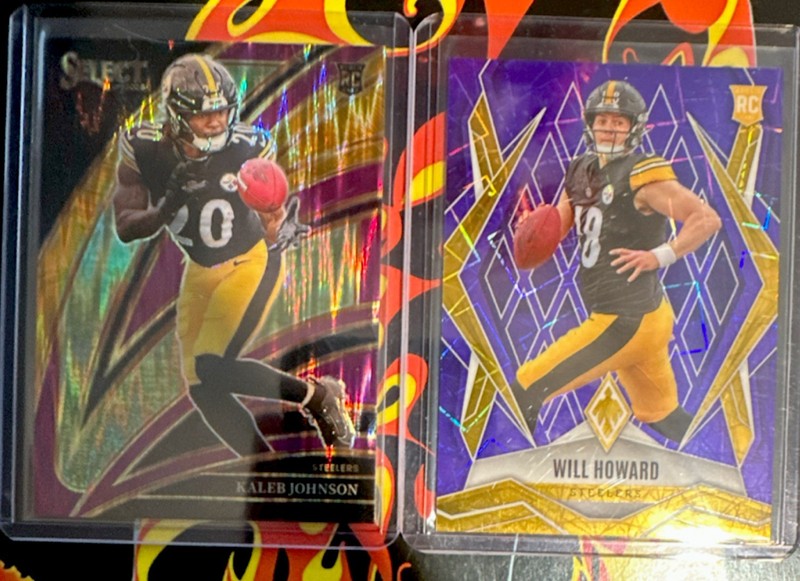 Rookies Will Howard /99 and Kaleb Johnson /699 2025 Panini Phoenix