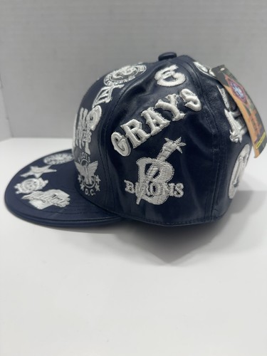 Negro Leagues Baseball Museum 100 % Leder eng anliegende Mütze einzigartig/marineblau Größe XL - Bild 4 von 18