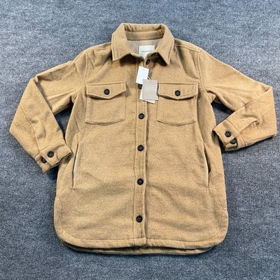 NEW Thread & Supply Shacket Jacket Womens Small 21x29 Camel Brown