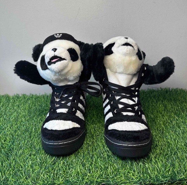 Adidas x Jeremy Scott JS Panda Bear Black White Size 11.5 Sneakers