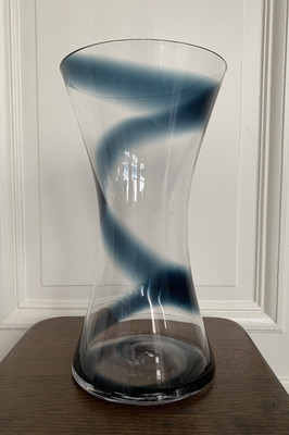 Anne Nilsson Swirl Vase | Schwedisch Design | 90s | Mundgeblasen