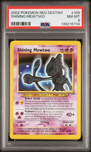 2002 POKEMON NEO DESTINY #109 SHINING MEWTWO PSA 8