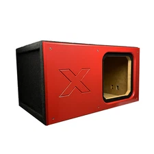 12" Red Super Weave Pattern Kicker Solo X box-1"- MDF All Around -Heavy Duty Ter