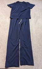 Figs Scrubs Set Mens Large Tall Dark Blue Shirt Top Pants Technical Collection
