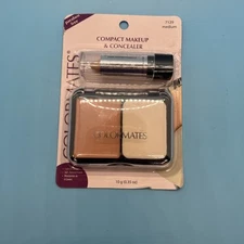 1 Colormates compact makeup Pressed Powder & Concealer  paraben free #7129 NEW
