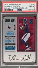 DESHAUN WATSON HONORS 2017 CONTENDERS SUPER BOWL TICKET AUTO 1/1 PSA 8 ~BROWNS🔥