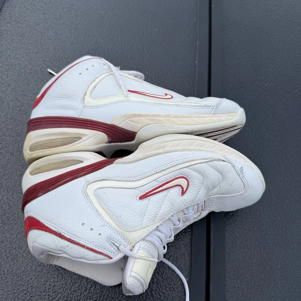 2003 Nike Air Uptempo White/Red 306672-111 Men’s 10.5 Vintage Basketball - Image 4 of 4