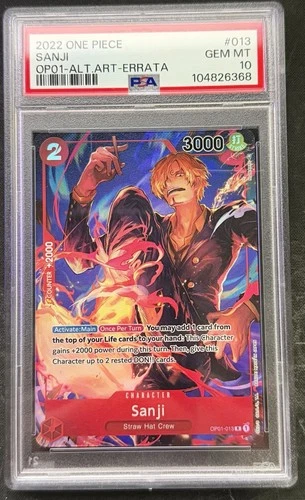Sanji (Parallel) OP01-013  PSA 10