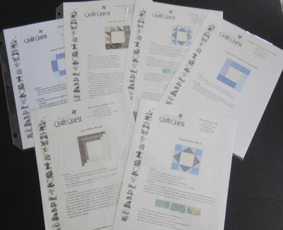 Mountain Quilt Quest 12 BLOCKS Craft Quilting Pattern lot