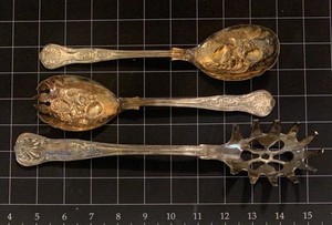 Reed & Barton Kings Salad Serving Set and Pasta Server (3 Pieces)