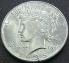US 1935 Peace Dollar  **