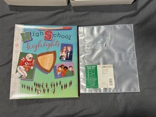 HALLMARK HIGH SCHOOL HIGHLIGHTS LARGE SCRAPBOOK ALBUM W/ 5-POCKET PAGES REFILL