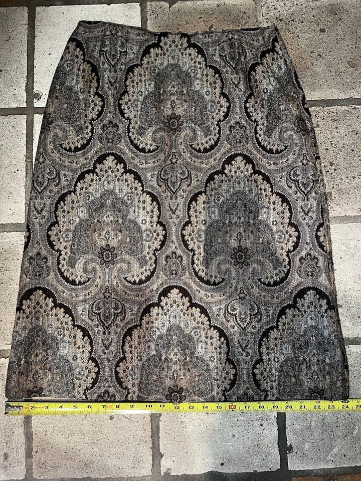Abrigo Falda Traje Vintage Paisley Tapiz Largo Completo por Alice Schweitzer Couture Foto 4 de 4