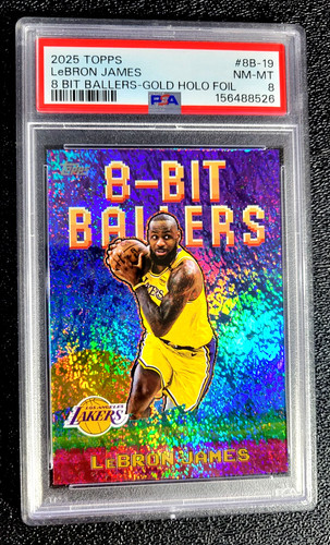 LeBron James [Holo Gold] #8B-19 2025 Topps 8-Bit Ballers card