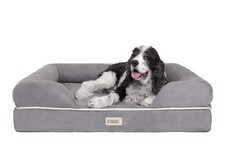 Friends Forever Large Dog Bed, Orthopedic Pet Sofa Memory Foam Mattress, Calm...