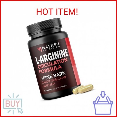 L-Arginine 1800mg & Pine Bark Extract 100mg Nitric Oxide Supplement for Men 90Ct