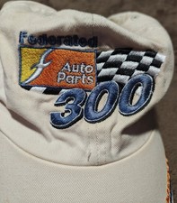 Vintage Federated Auto Parts 300 Nashville Super Speedway Beige Hat Buckle Close