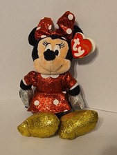 Ty Sparkle Disney Minnie Mouse Plush Stuffed Animal Polkadot Dress 7" with TAG