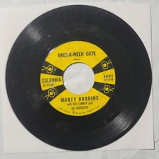 Marty Robbins ~ Once-A-Week Date/ The Story Of My Life ~ Columbia 45 RPM Record