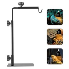 Reptile Lamp Stand, Adjustable 16-31 Inch Domes Heat Lamp Metal Bracket Floor...