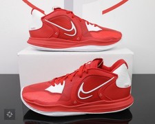 Nike Kyrie 5 Low Red White Athletic Basketball Shoes Men's Size 13 DO9617-600