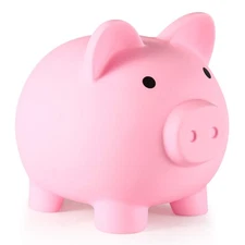 PJDRLLC Piggy Bank, Unbreakable Plastic Money Bank, Coin Bank for Girls and B...
