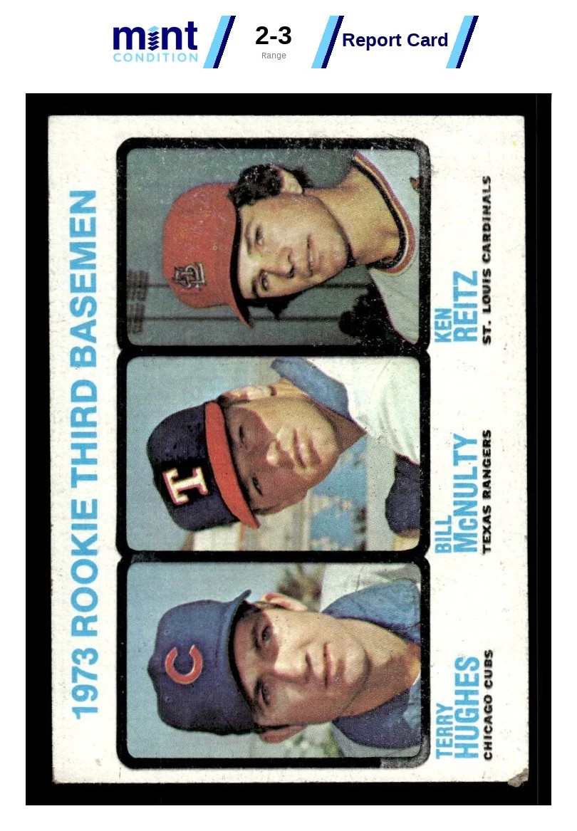 1973 TOPPS TERRY HUGHES 603 VG RC BILL MCNULTY KEN REITZ MCG 3 BASEBALL