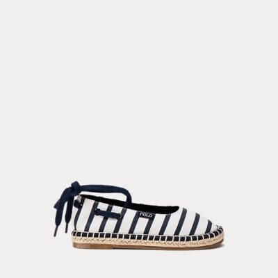 Ralph Lauren Pyper Striped Canvas Espadrille Child 12 1/2 Retail:  $75.00