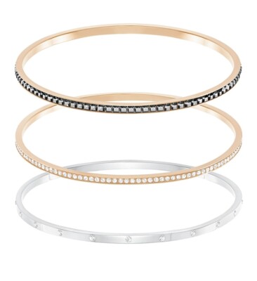 Swarovski Set Of 3 Bracelets/Bangles Multi-Colored Mixed