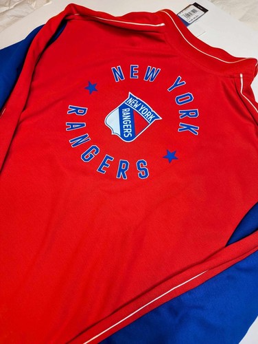 Chaqueta Adidas New York Rangers Para Hombre Equipo Clásico 1979 con Media Cremallera $100 NUEVA CON ETIQUETAS XL NHL - Imagen 2 de 5